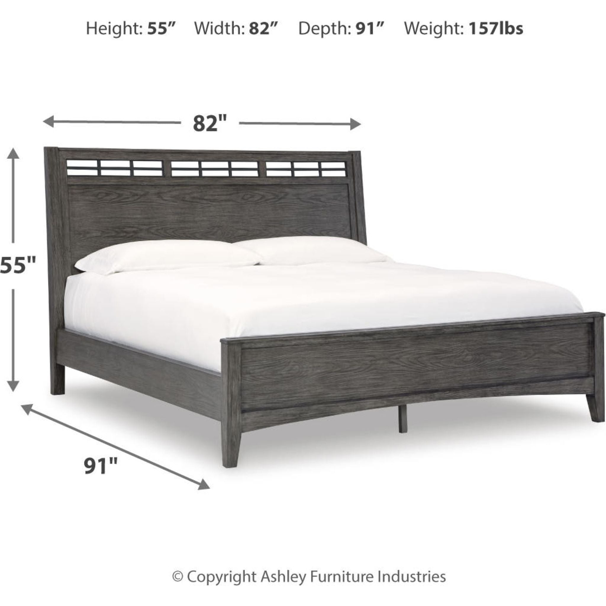 Montillan 6 Piece King Panel Bedroom - Grayish Brown