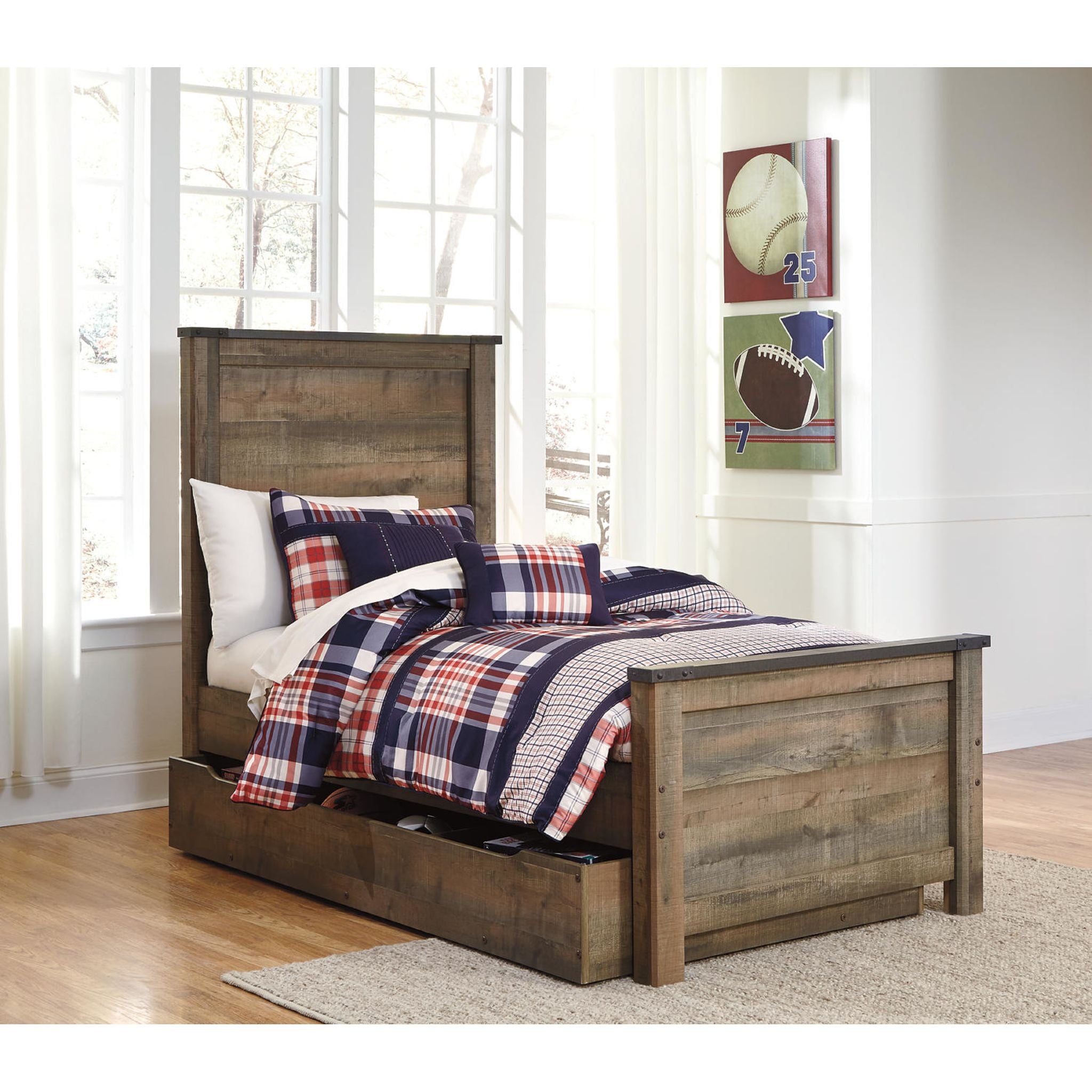 Trinell Twin Bed - Brown