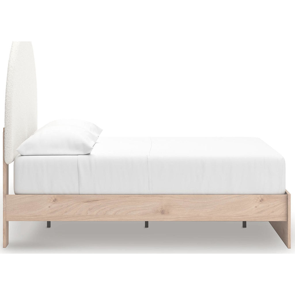 Arloster Platform Bed - Tan/White