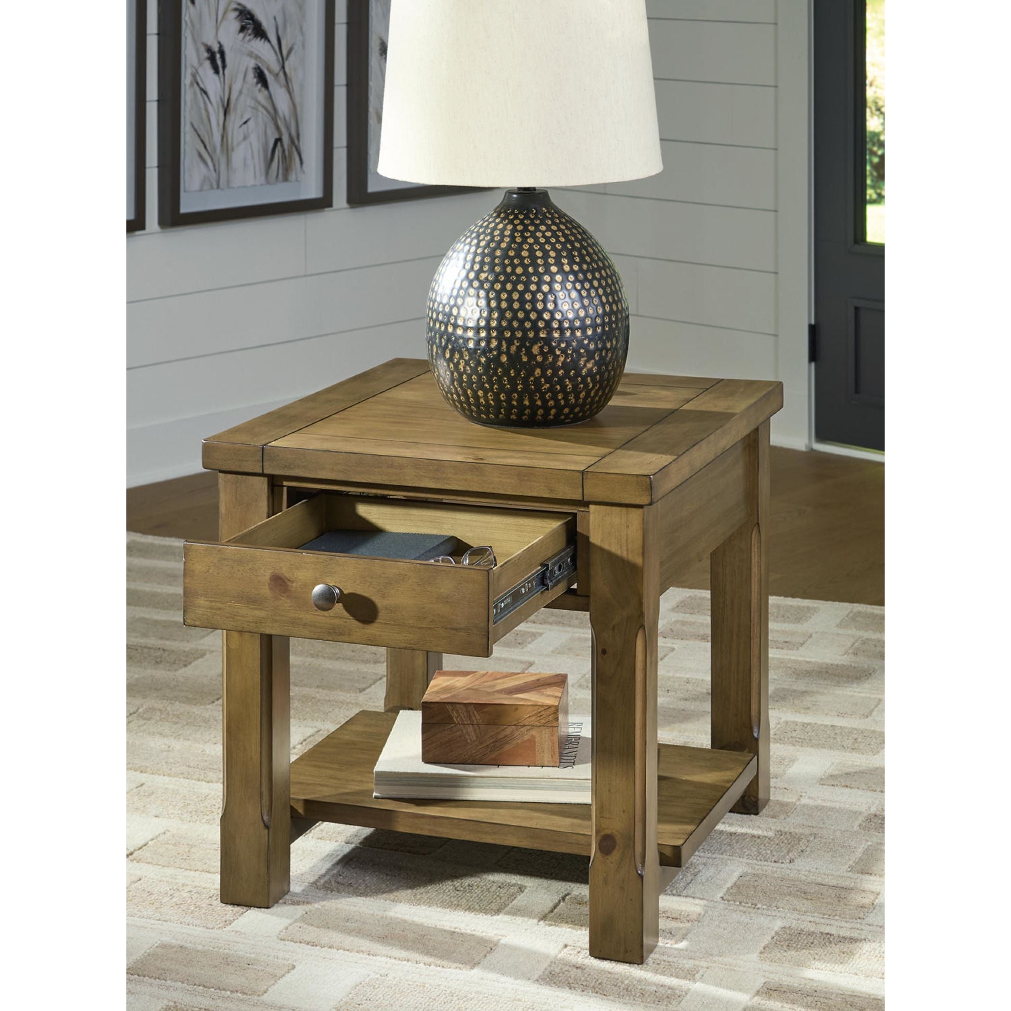 Vandenmore End Table - Medium Brown