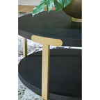 Shylore 3 Pack Tables - Black/Brass Finish