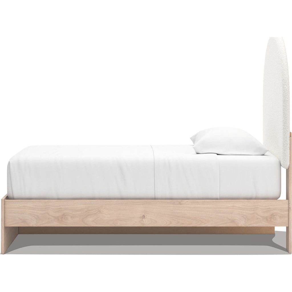 Arloster Platform Bed with 2 Drawer Storage - Tan/White
