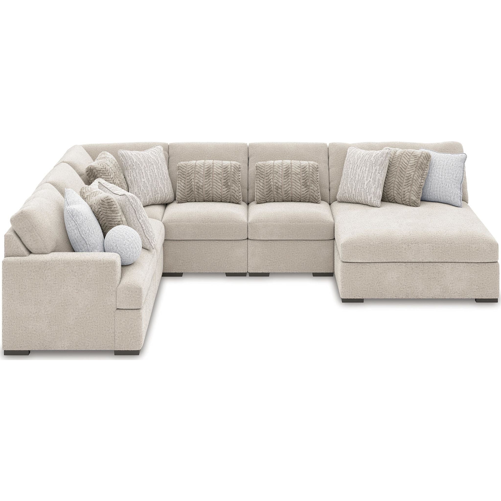 Cuddle Plush 6 Piece Modular Sectional with Chaise