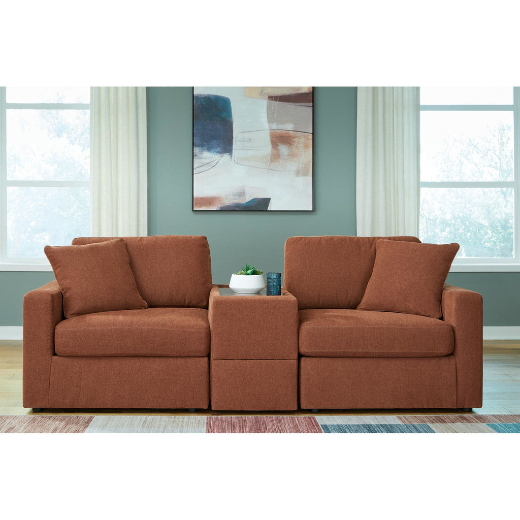 Modmax 6 Piece Modular Sectional with Chaise and Storage Console
