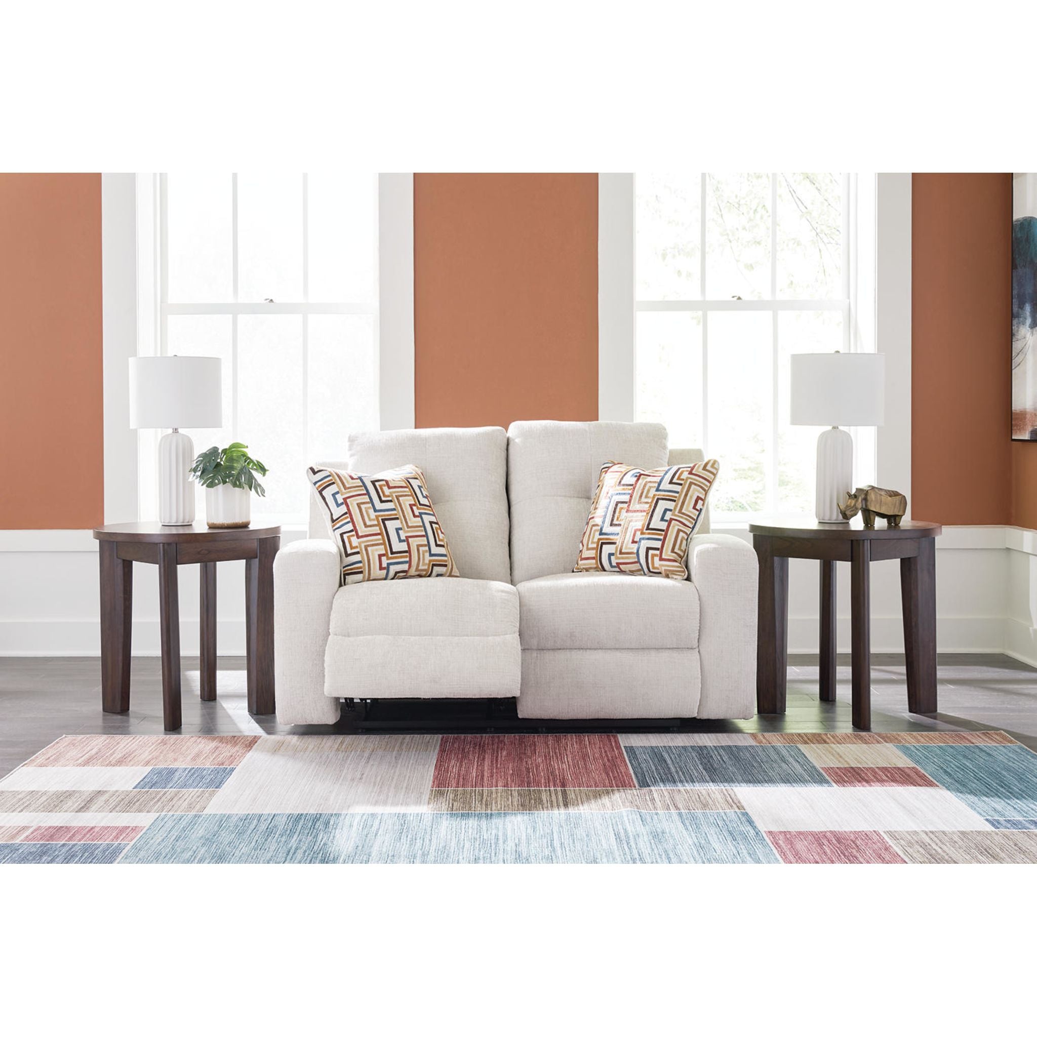 Danum Reclining Loveseat - Stone