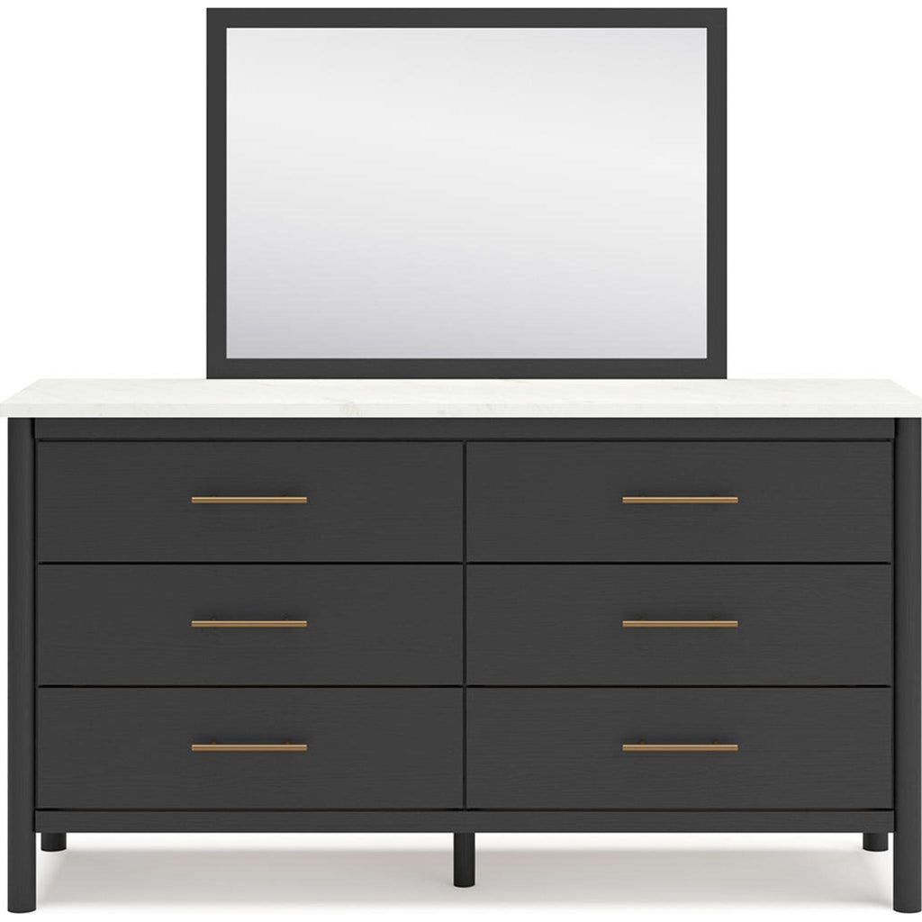 Cadmori 6 Piece Full Platform Bedroom - Black/White