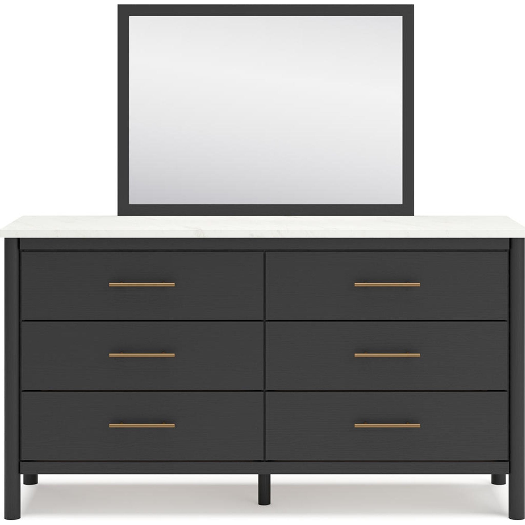 Cadmori 6 Piece Full Platform Bedroom - Black/White