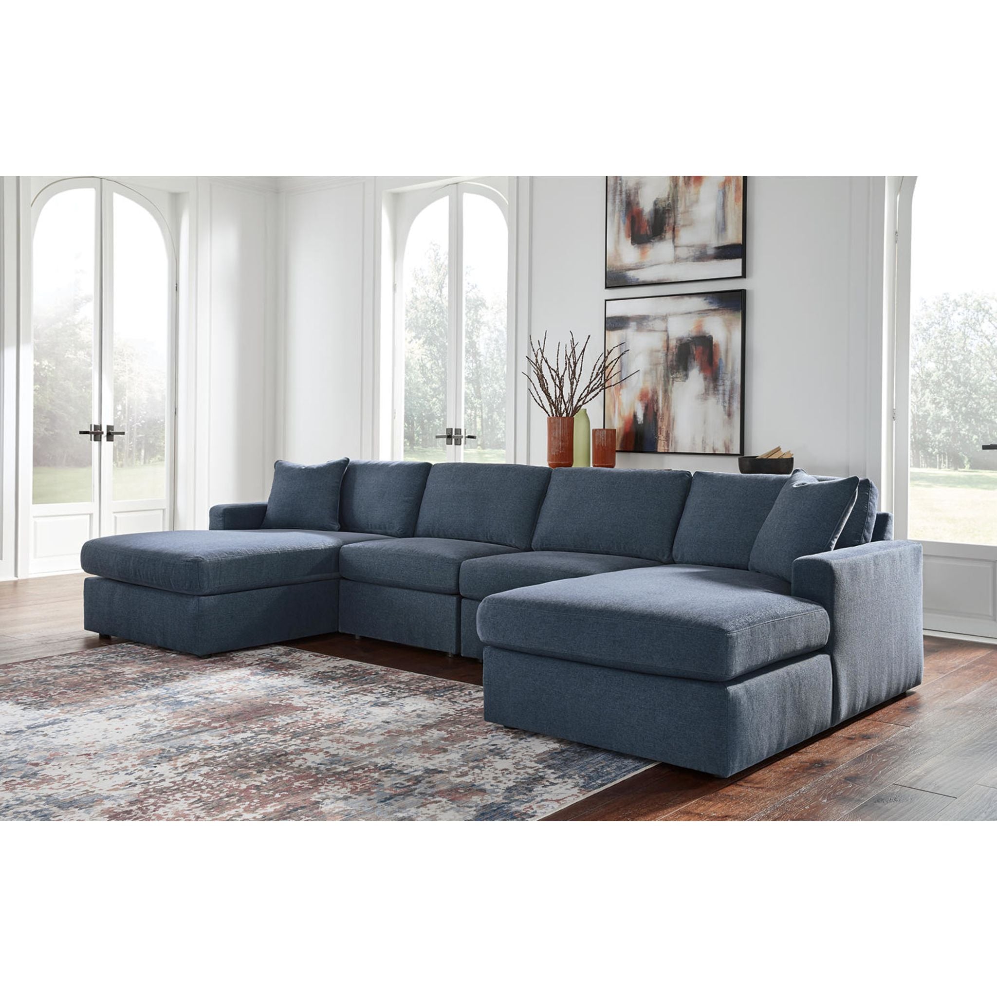 Modmax 4 Piece Modular Sectional with Double Chaise