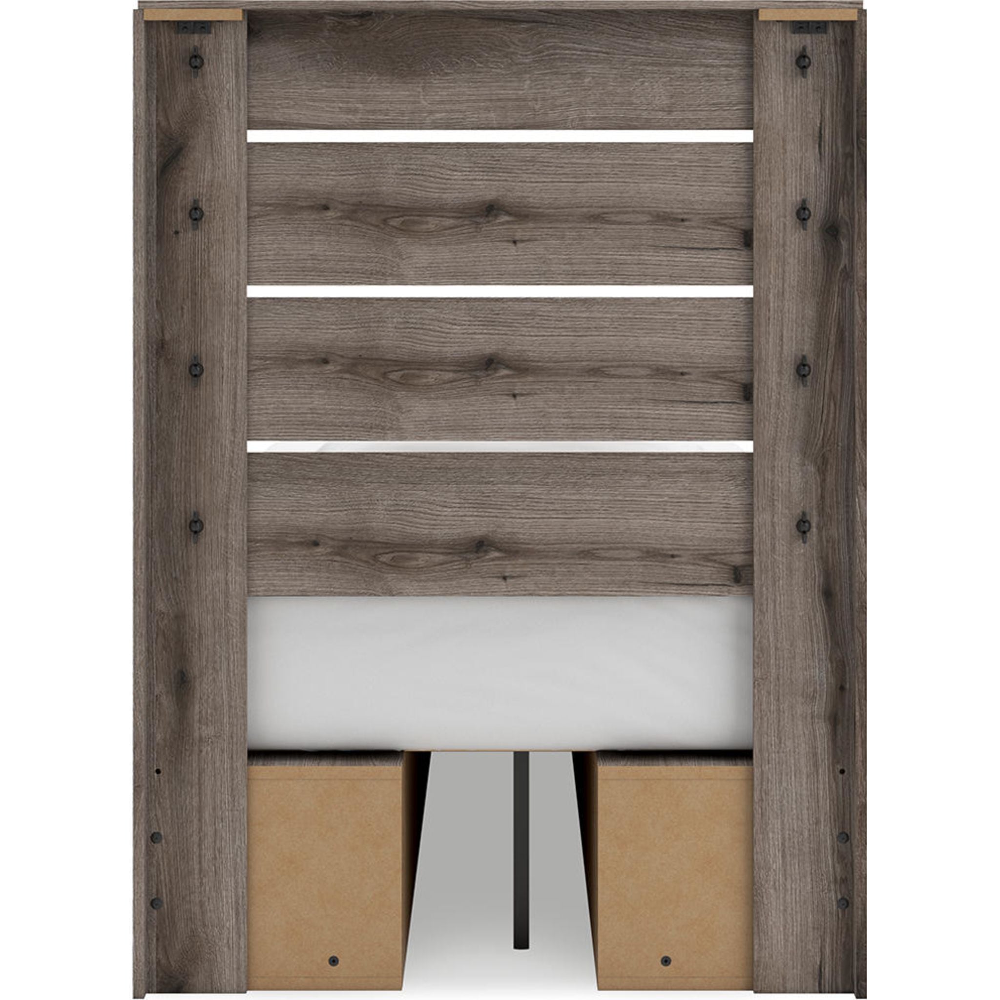 Graystorm Twin Storage Bed - Brown Gray