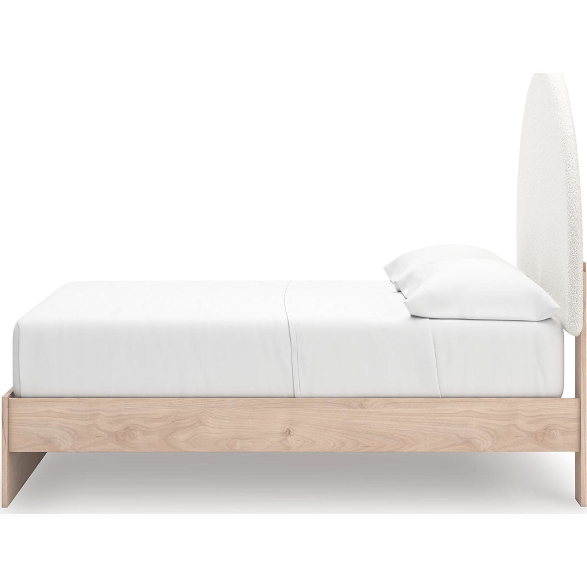 Arloster Platform Bed with 2 Drawer Storage - Tan/White