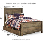 Trinell 5 Piece Full Storage Bed - Brown
