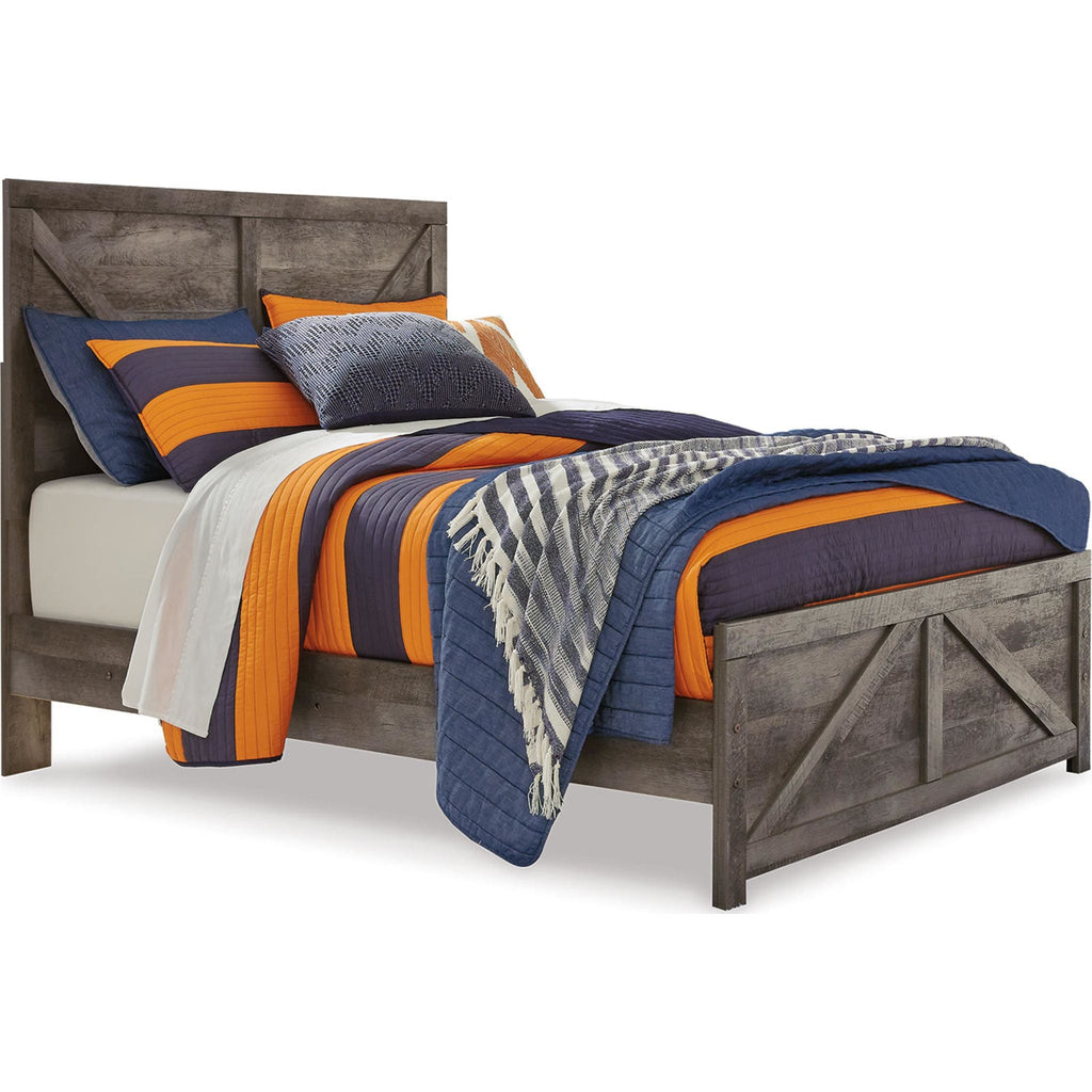 Wynnlow Crossbuck Panel Bed - Gray