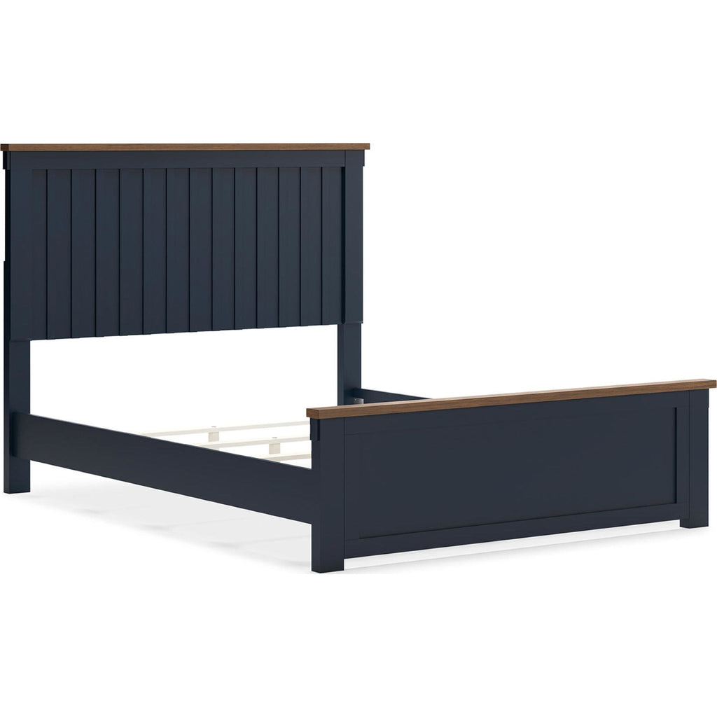 Landocken 6 Piece Queen Panel Bedroom - Blue/Brown