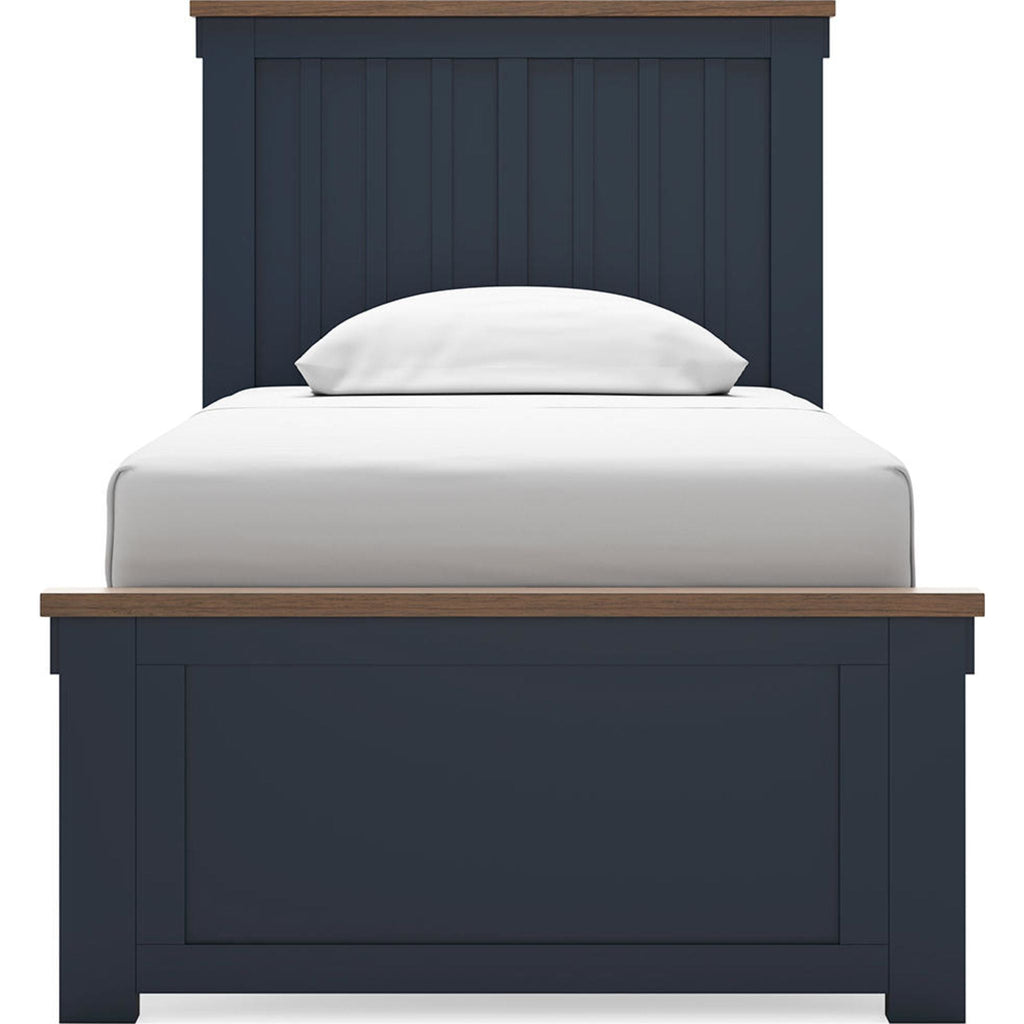 Landocken Panel Bed - Blue/Brown