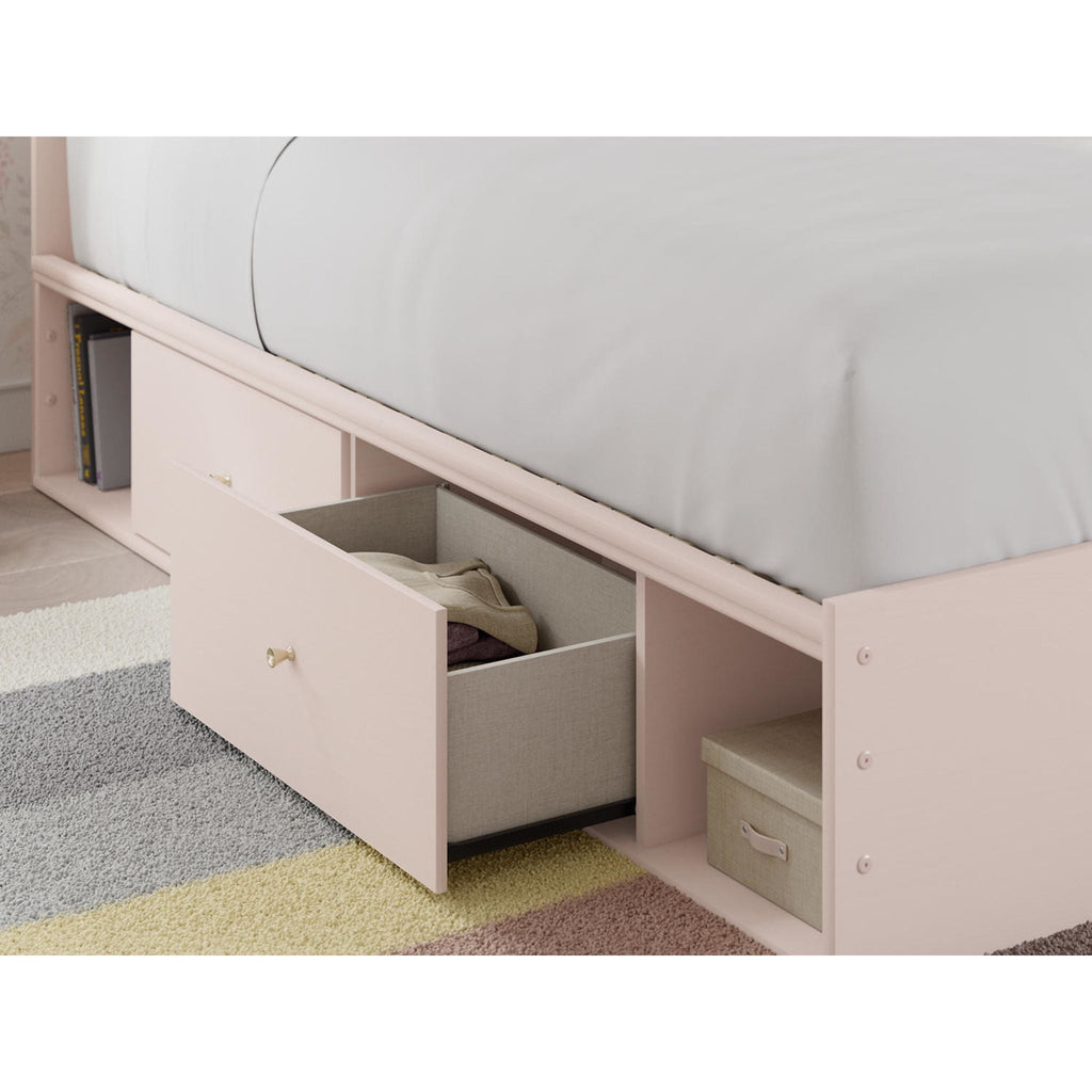 Wistenpine Twin Storage Bed - Blush