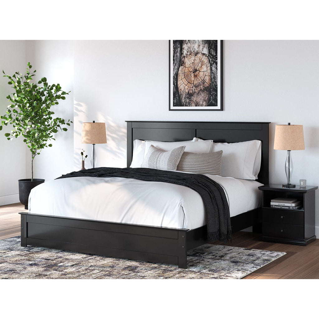 Maribel Panel Bed - Black