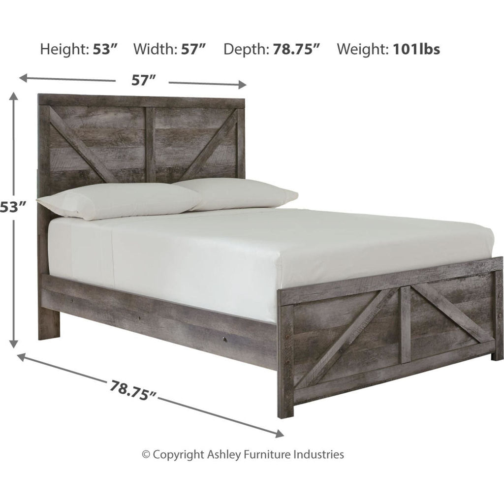 Wynnlow Crossbuck Panel Bed - Gray