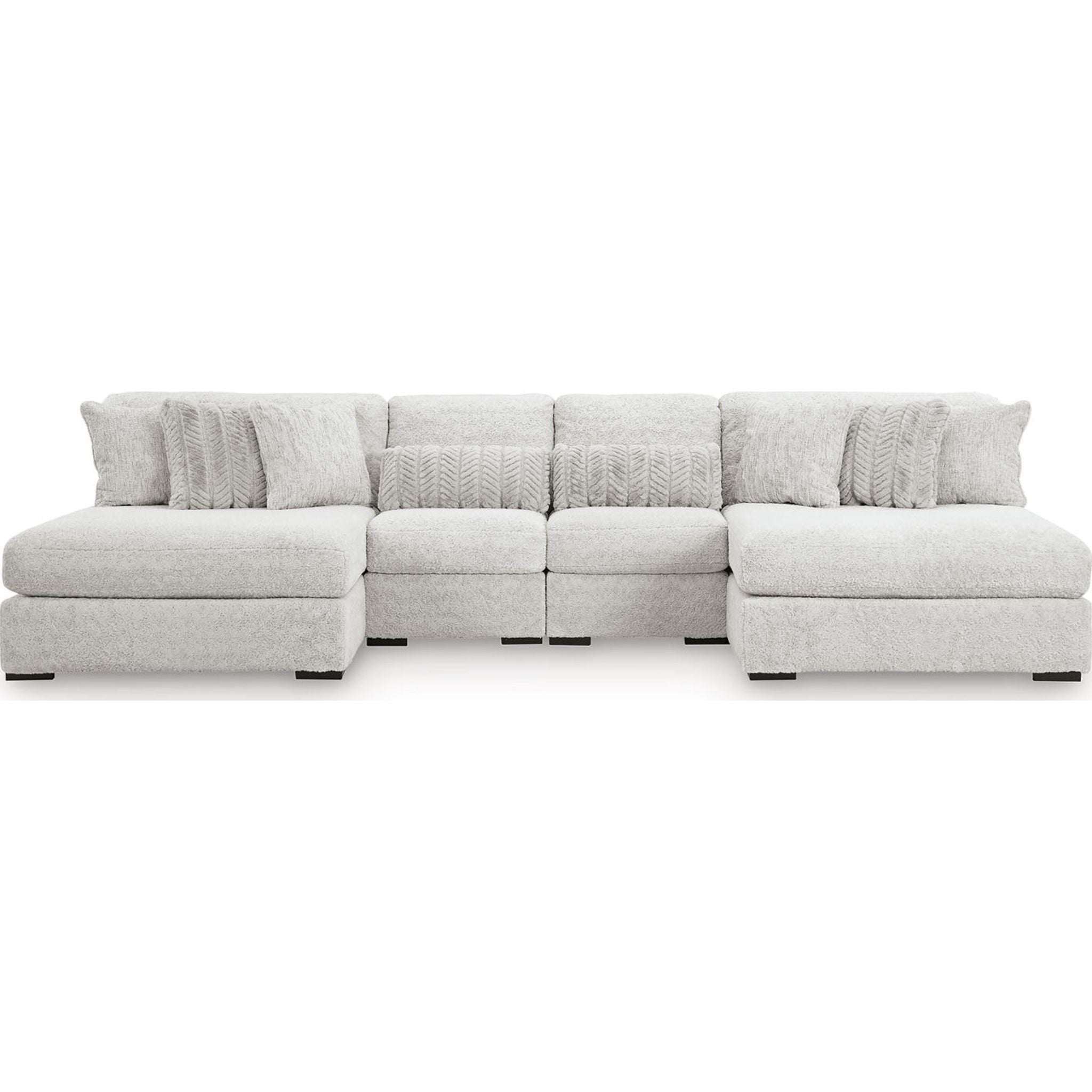 Cuddle Plush 4 Piece Modular Sectional with Dual Chaise