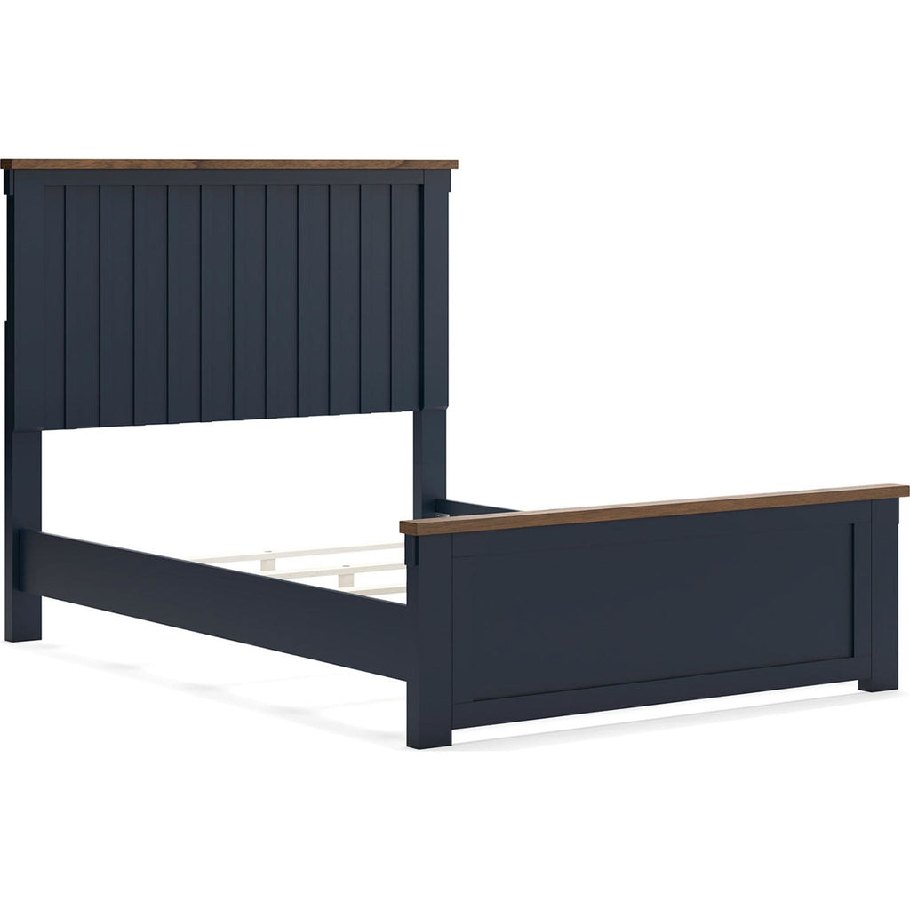 Landocken 6 Piece Panel Bedroom - Blue/Brown