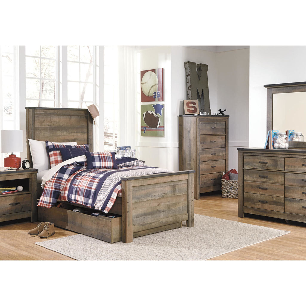 Trinell Twin Bed - Brown