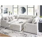 Cuddle Plush 8 Piece Modular Sectional with Ottomans - Arctic