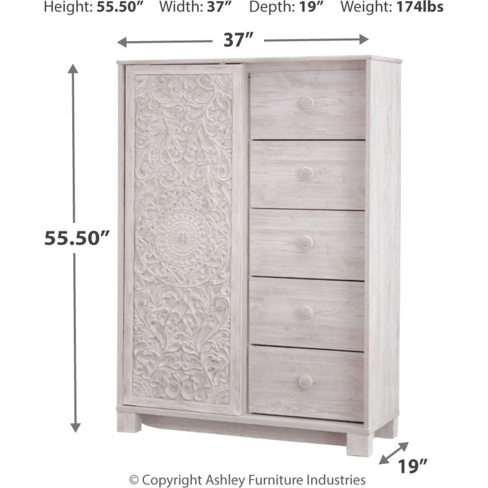 Paxberry Chest - White Wash