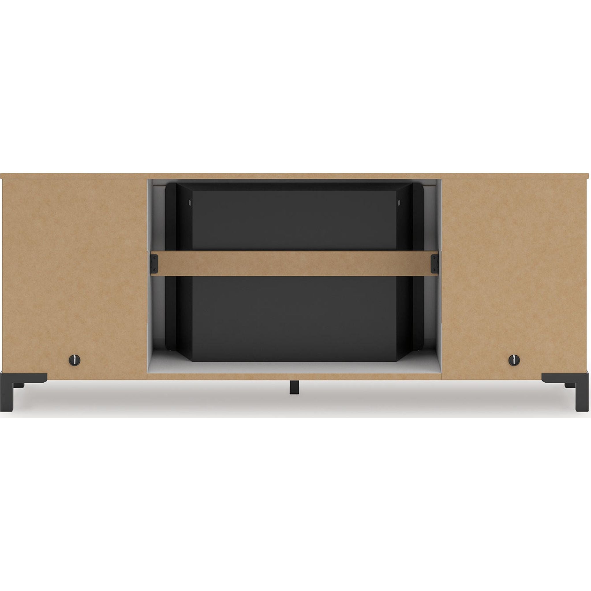 Brollevi TV Stand with Fireplace - White