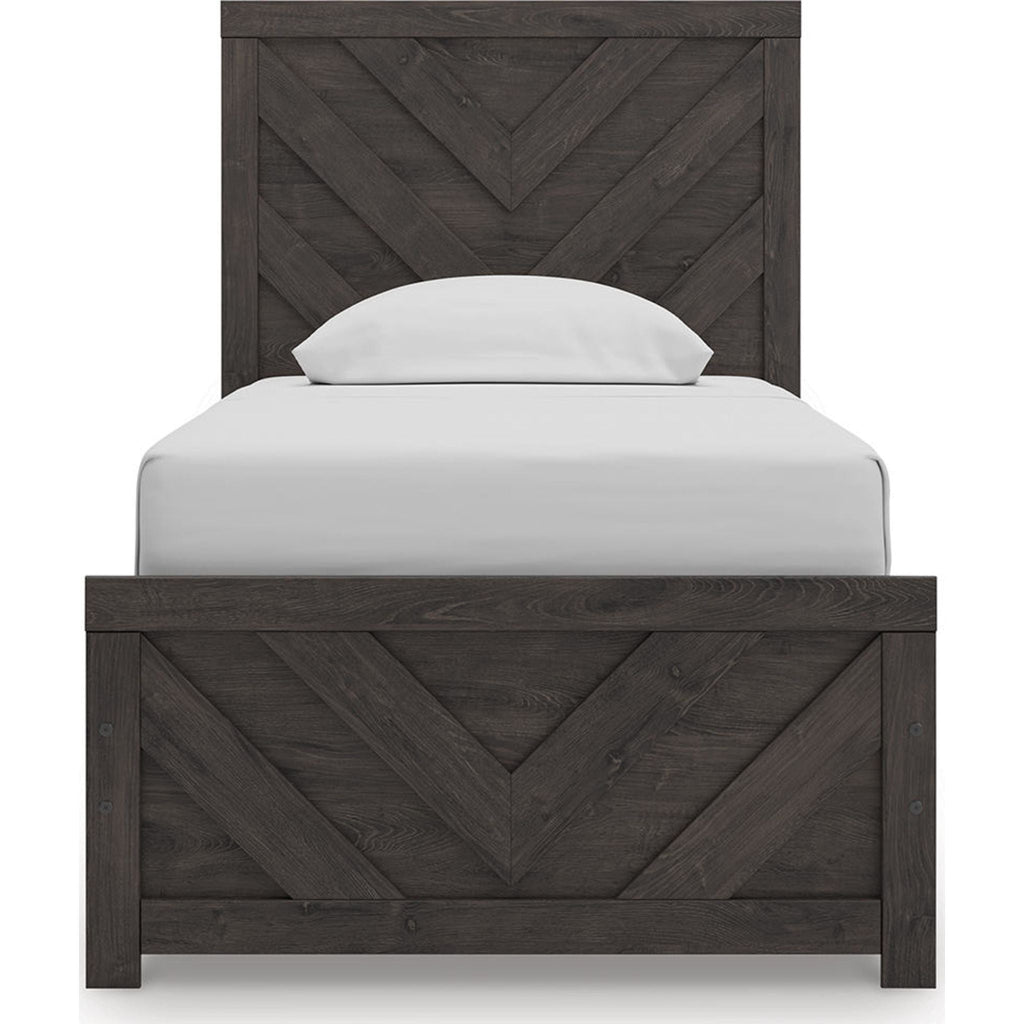 Prendonea Twin Panel Bed - Charcoal
