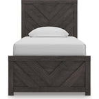 Prendonea Twin Panel Bed - Charcoal