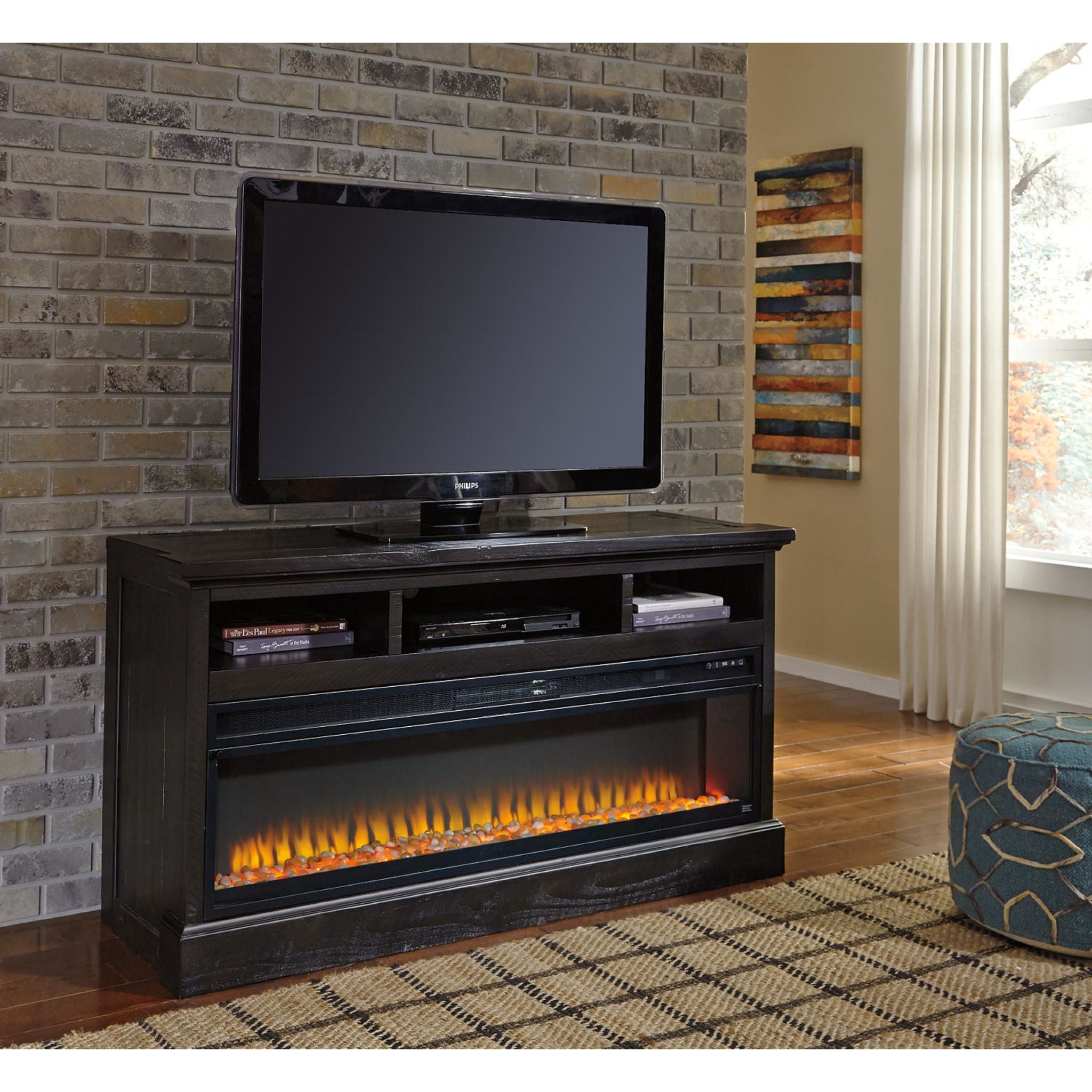 Entertainment Accessories Fireplace Insert - Black