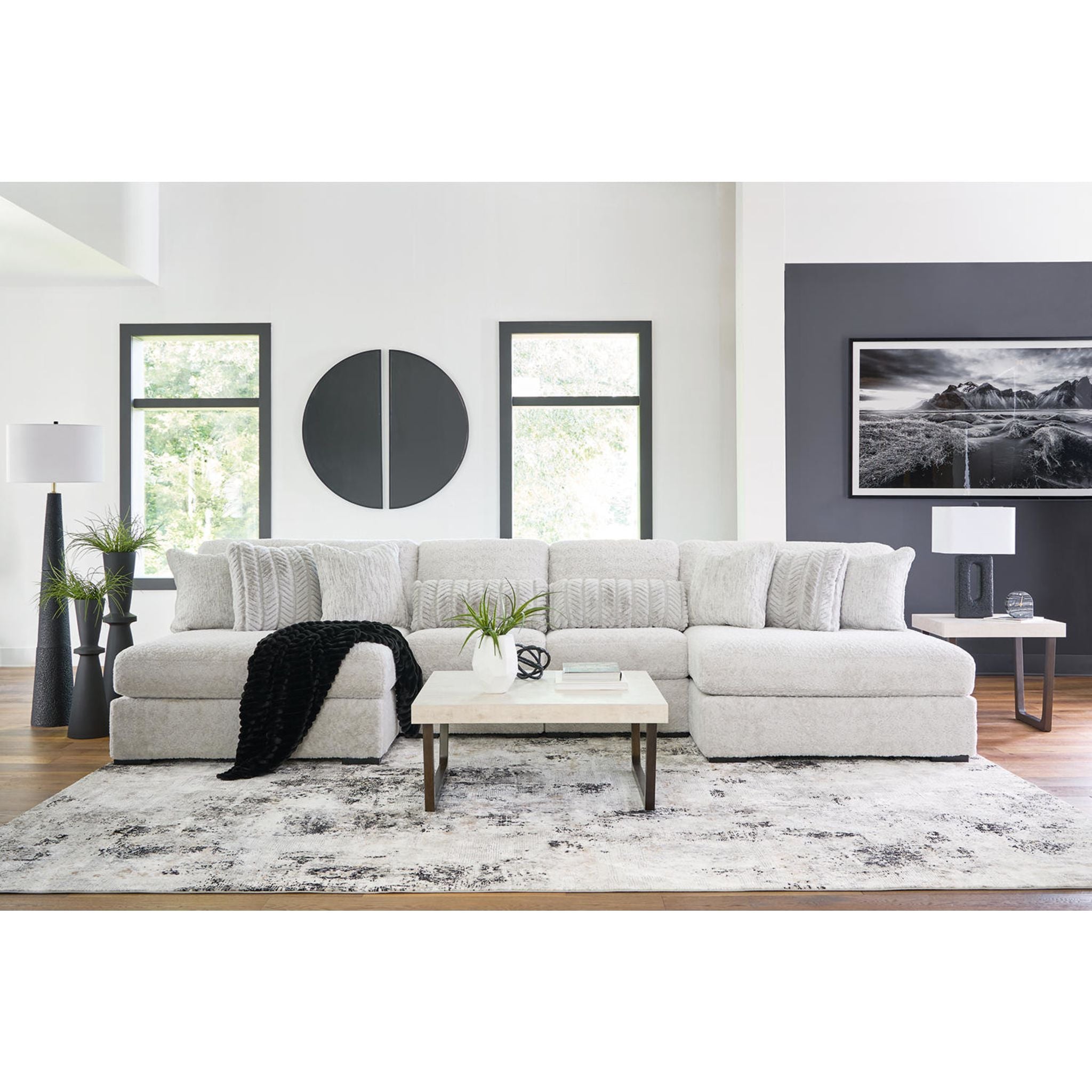 Cuddle Plush 4 Piece Modular Sectional with Dual Chaise