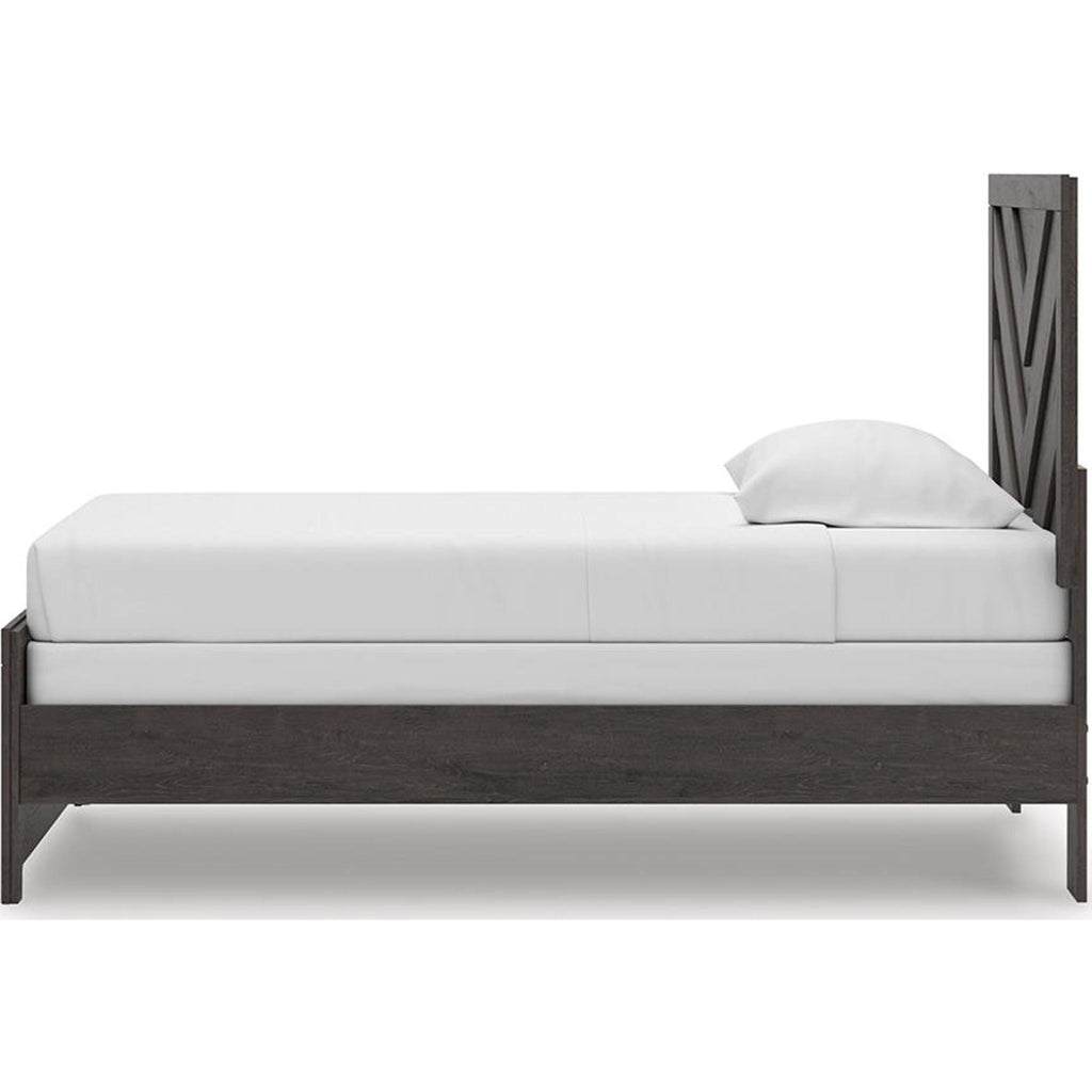 Prendonea Twin Panel Bed - Charcoal