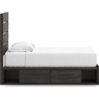 Hollivern Twin Storage Bed - Dark Gray