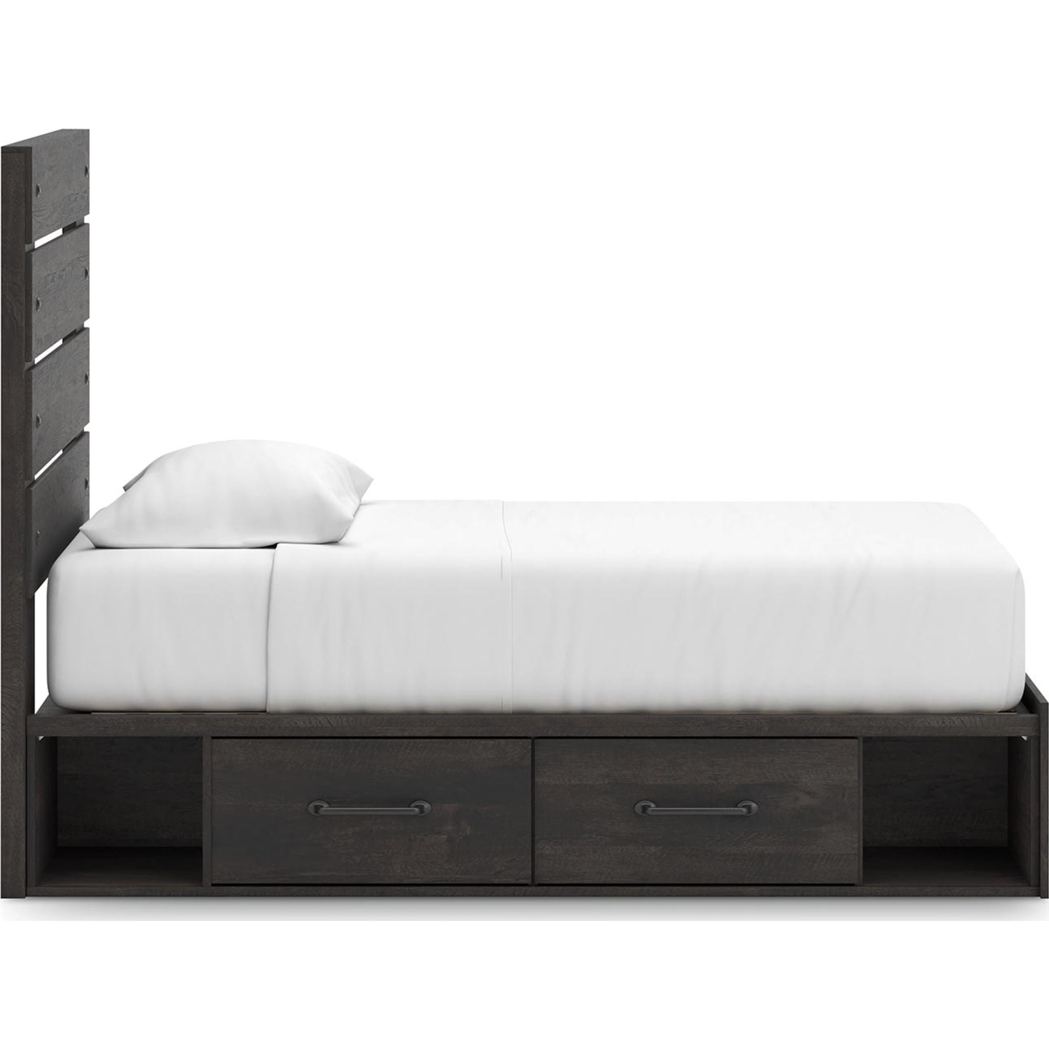 Hollivern Twin Storage Bed - Dark Gray