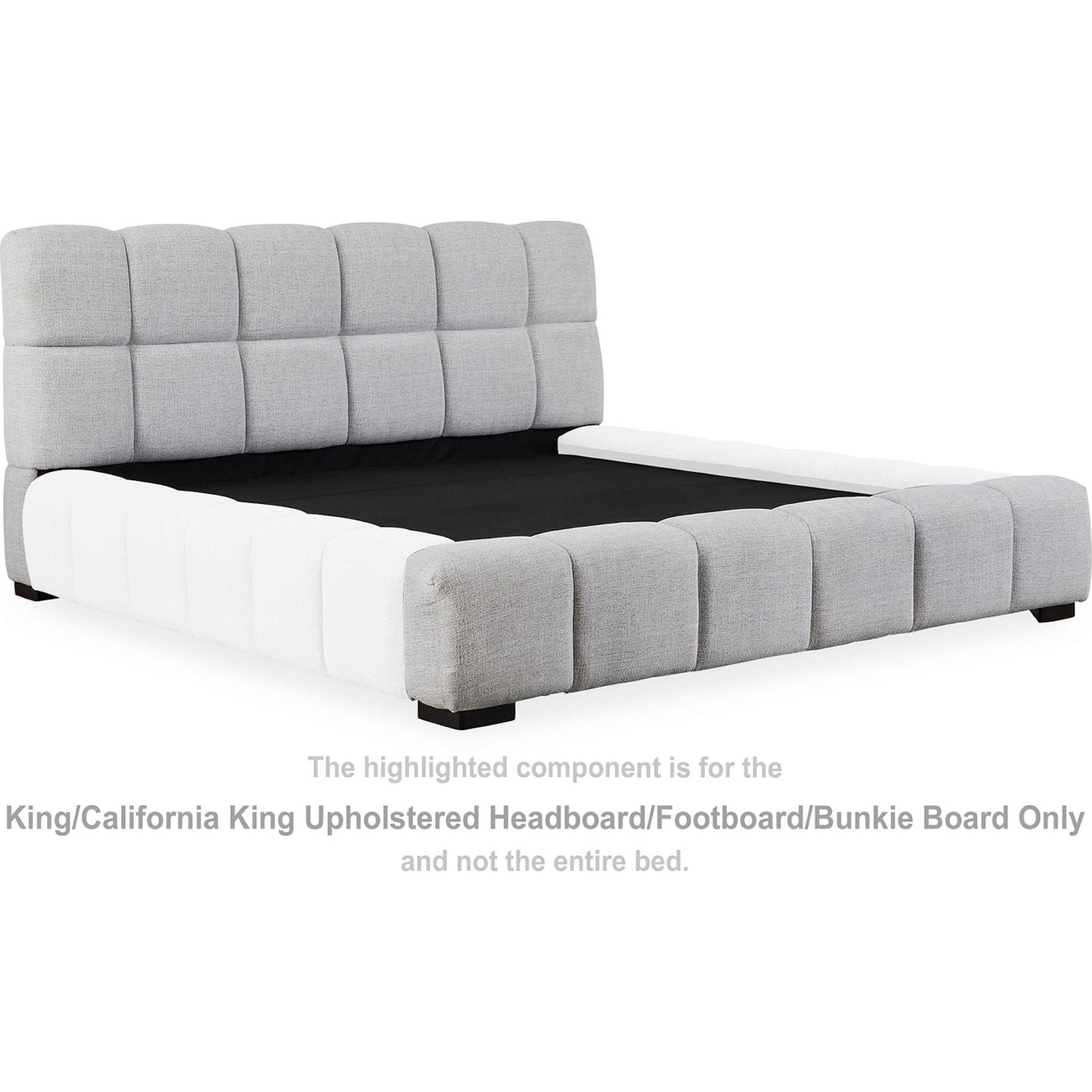 Grendusk Upholstered Bed - Light Gray