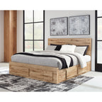 Hyanna 6 Piece King Storage Bedroom - Tan Brown