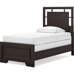Covetown 6 Piece Twin Panel Bedroom - Dark Brown