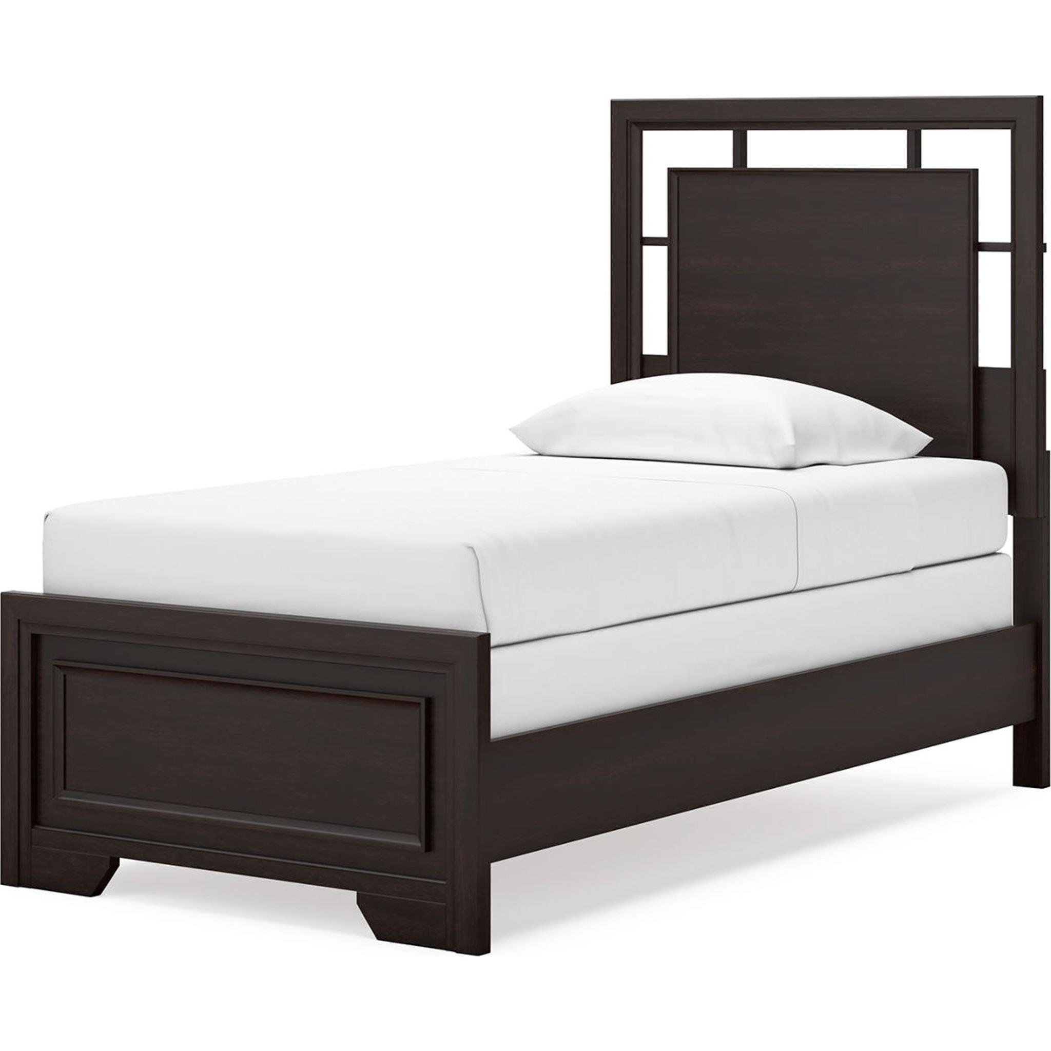 Covetown 6 Piece Twin Panel Bedroom - Dark Brown