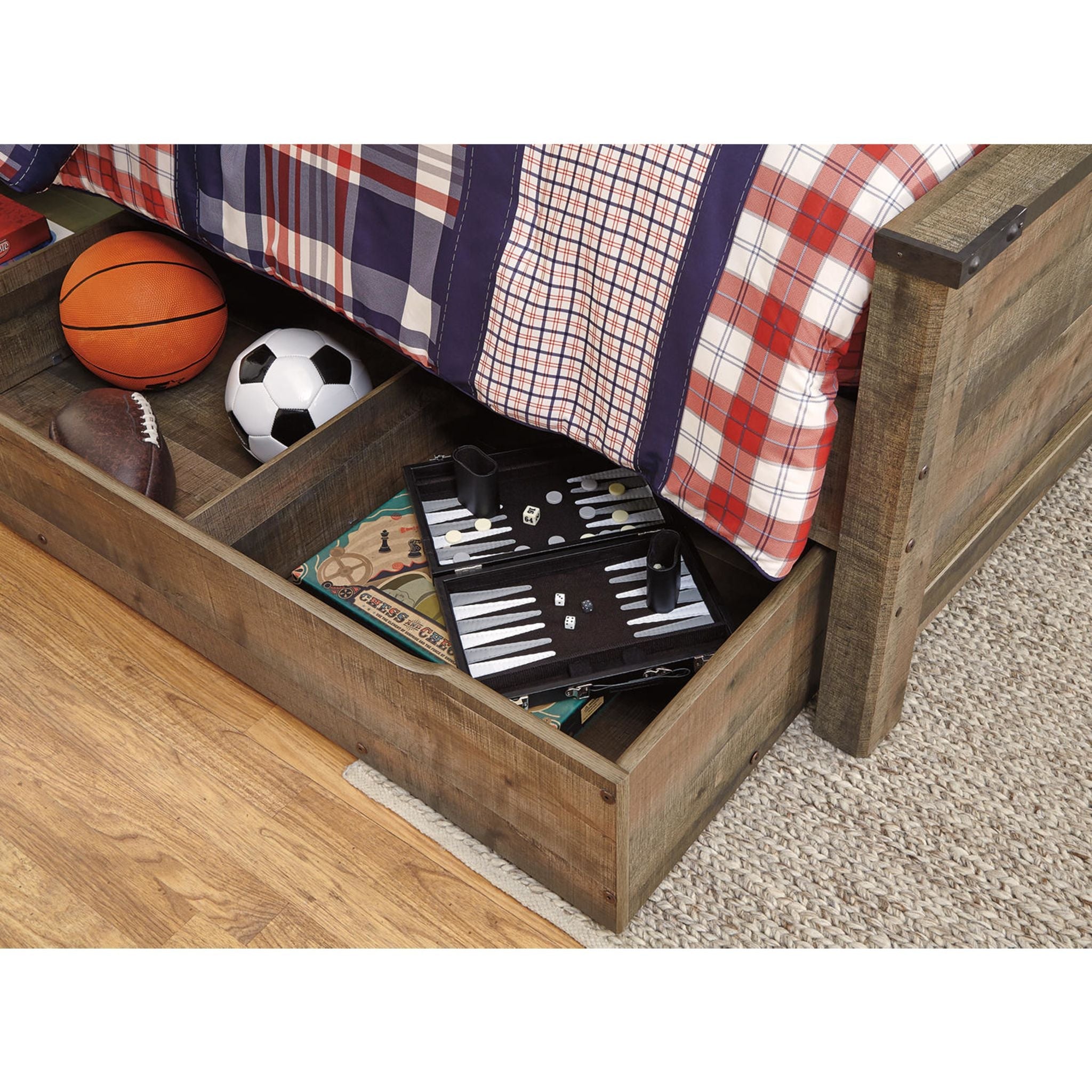 Trinell Twin Bed - Brown