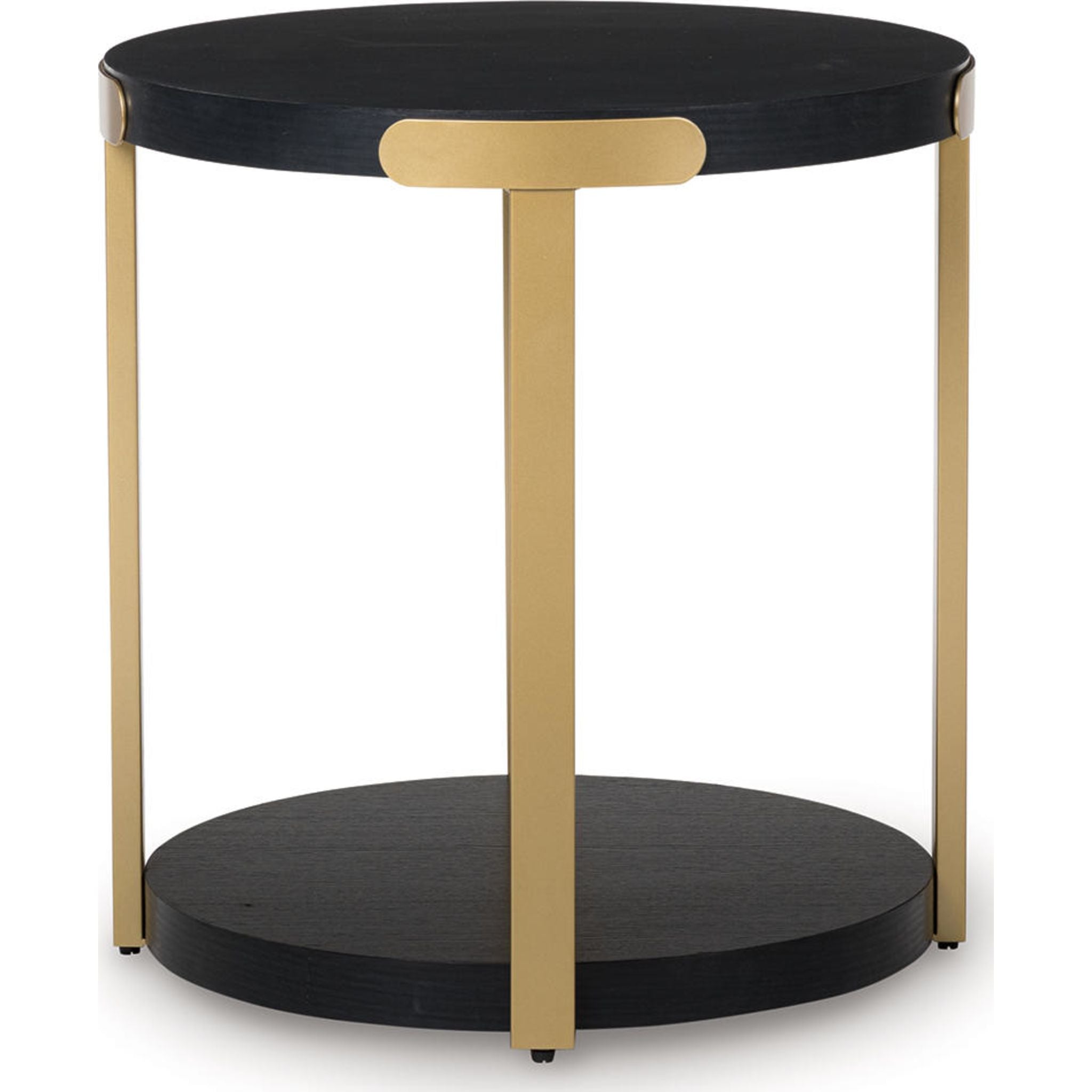 Shylore 3 Pack Tables - Black/Brass Finish