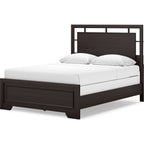 Covetown 6 Piece Queen Panel Bedroom - Dark Brown