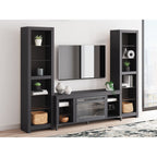 Cayberry Entertainment Unit with Fireplace - Black