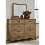 Tomtyn Dresser and Mirror - Light Brown
