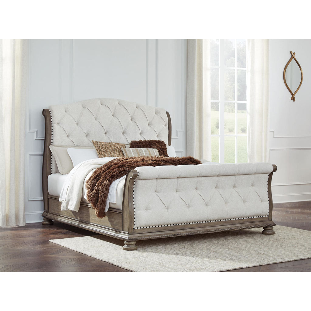 Ardenfield Sleigh Bed - Light Brown