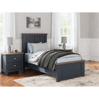 Landocken Panel Bed - Blue/Brown