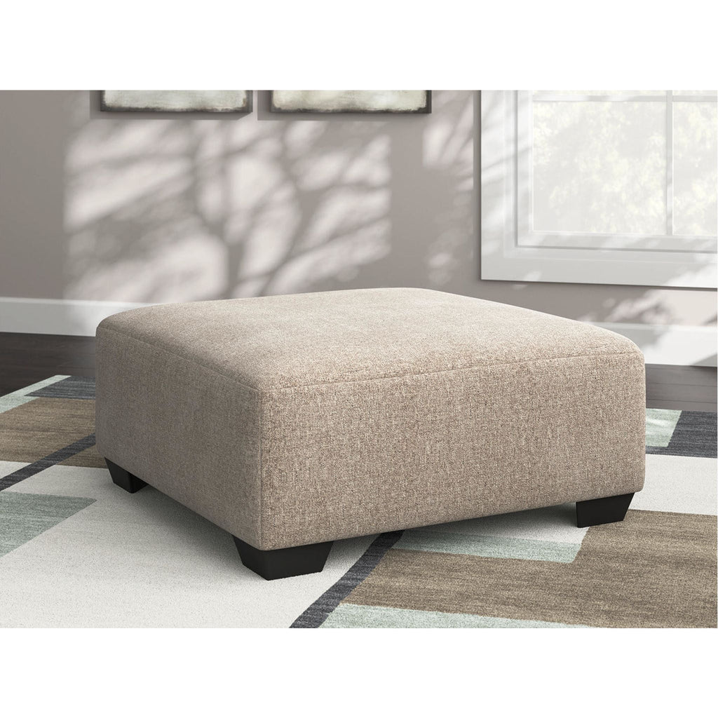 Newellen Oversized Accent Ottoman - Hemp