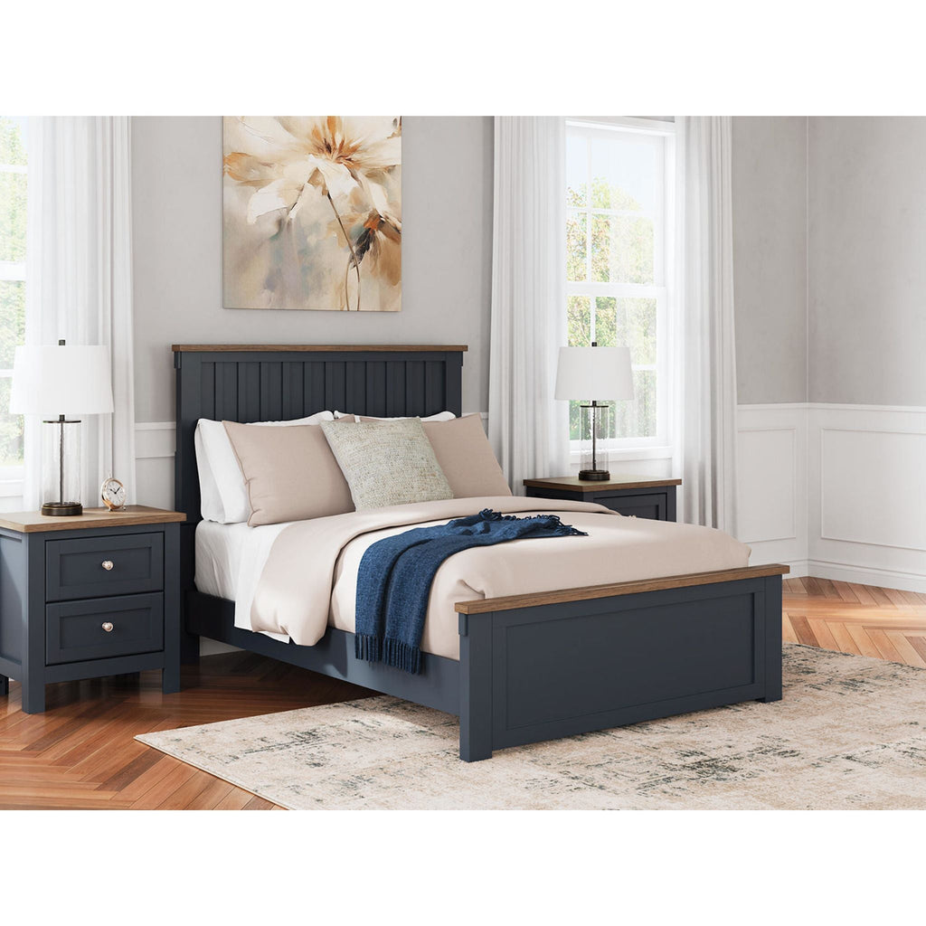 Landocken Panel Bed - Blue/Brown