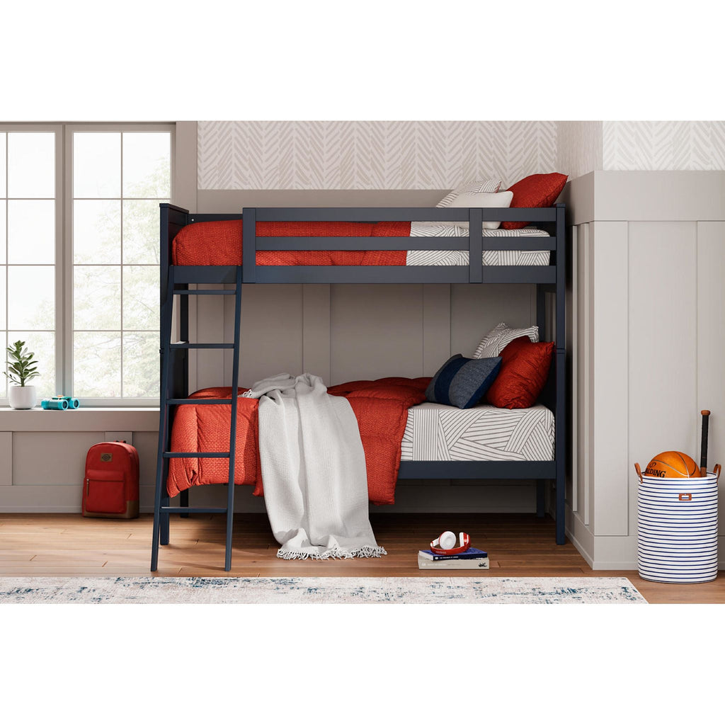Nextonfort Twin/Twin Bunk Bed - Blue