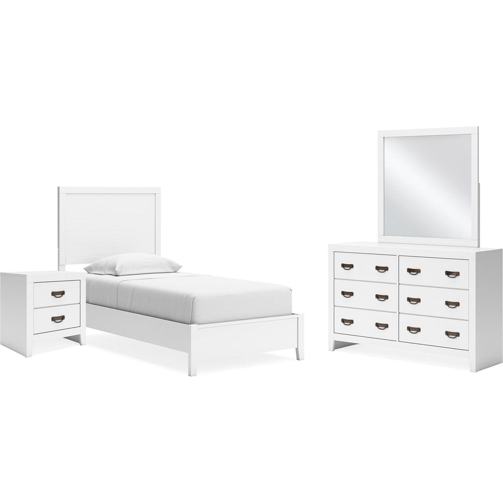 Binterglen 6 Piece Twin Panel Bedroom - White
