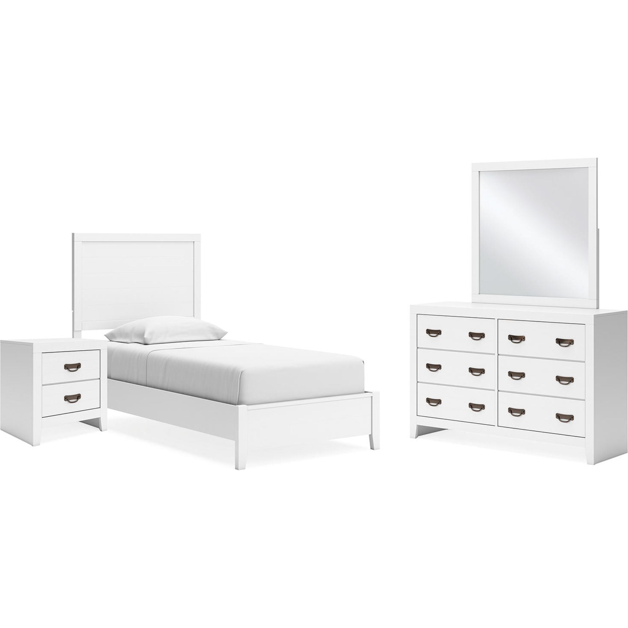 Binterglen 6 Piece Twin Panel Bedroom - White